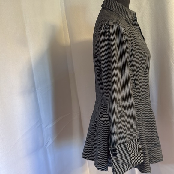 Grand & Greene Black and White Fitted Long Sleeve Shirt - Picture 8 of 10